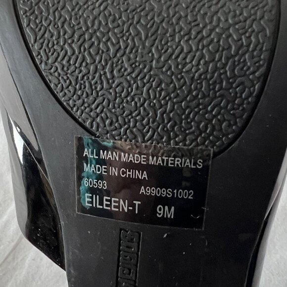 Fergalicious Black Patent Leather Heels, "Eileen-T" Peek-a-boo Toe, Size 9, EUC! - Picture 10 of 14